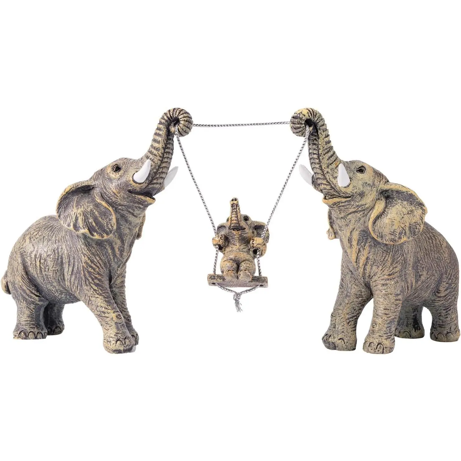 Elephant Statue For  Decor.Elephant Gifts For Women,Mom.Elephant Decor For Living Room,Office,Shelf Decorations.Elephant Figurines Bring  Luck,Love.Elephant Table Centerpiece Ornaments.