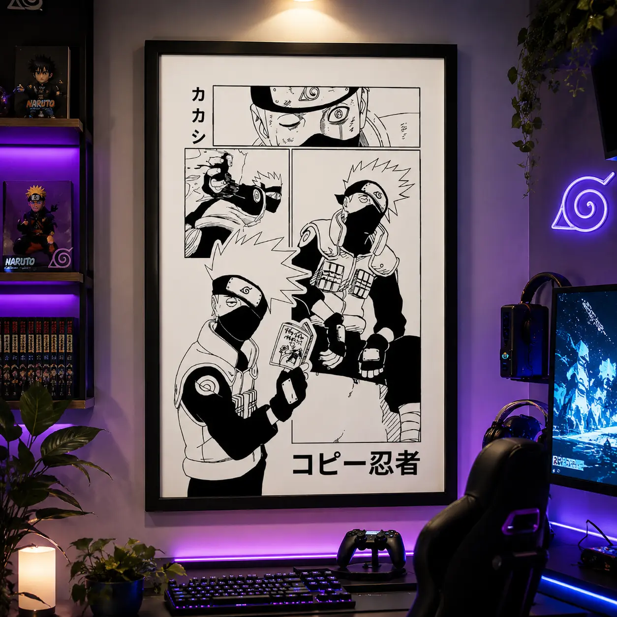 Kakashi Hatake Poster, Naruto Print, Naruto Shippuden Poster