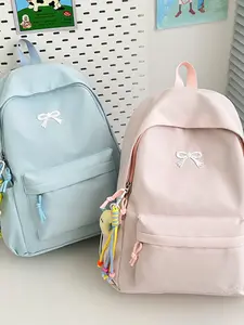 Cute Macaron Backpack for Girls, Fufu Style School Bag, Trendy Shoulder Bag, Perfect for Students, Lightweight & Durable Design