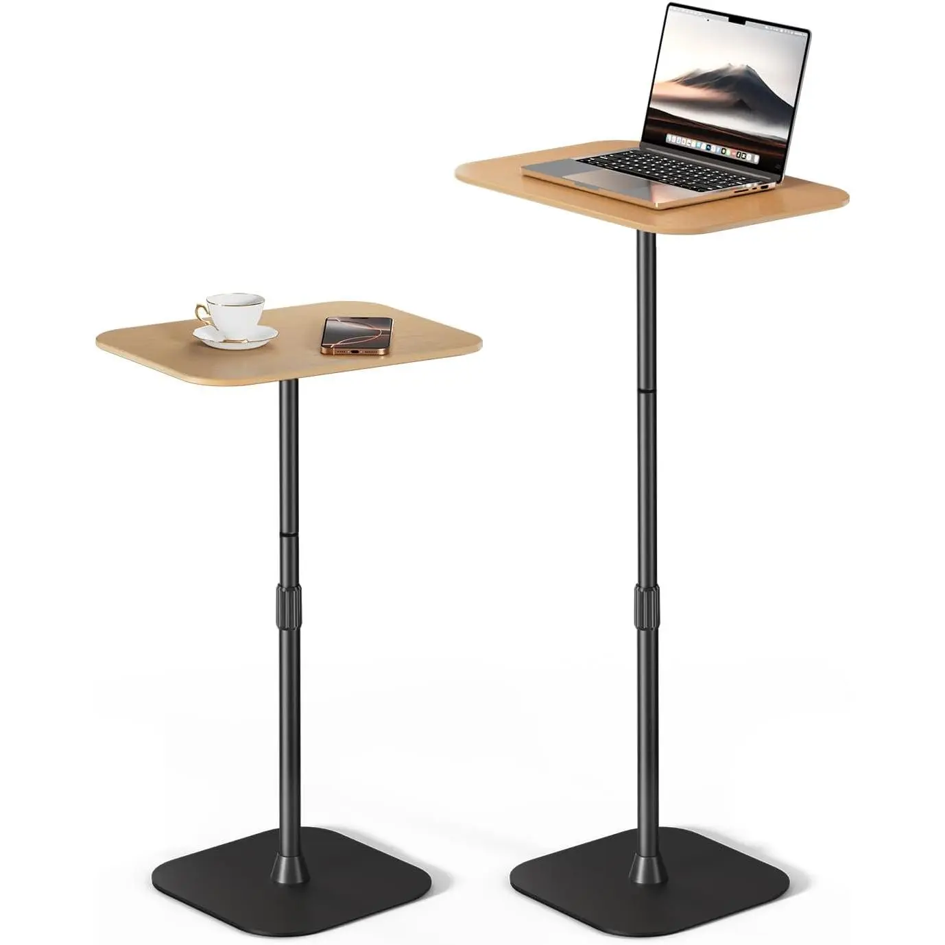 Floor Laptop Stand for Bed,Laptop Table, Small & Portable Standing Desk with Adjustable Height 26.7"-36.62", Quick Installation for Office,Conference Room,Living Room, Office,Bed/Sofa Side