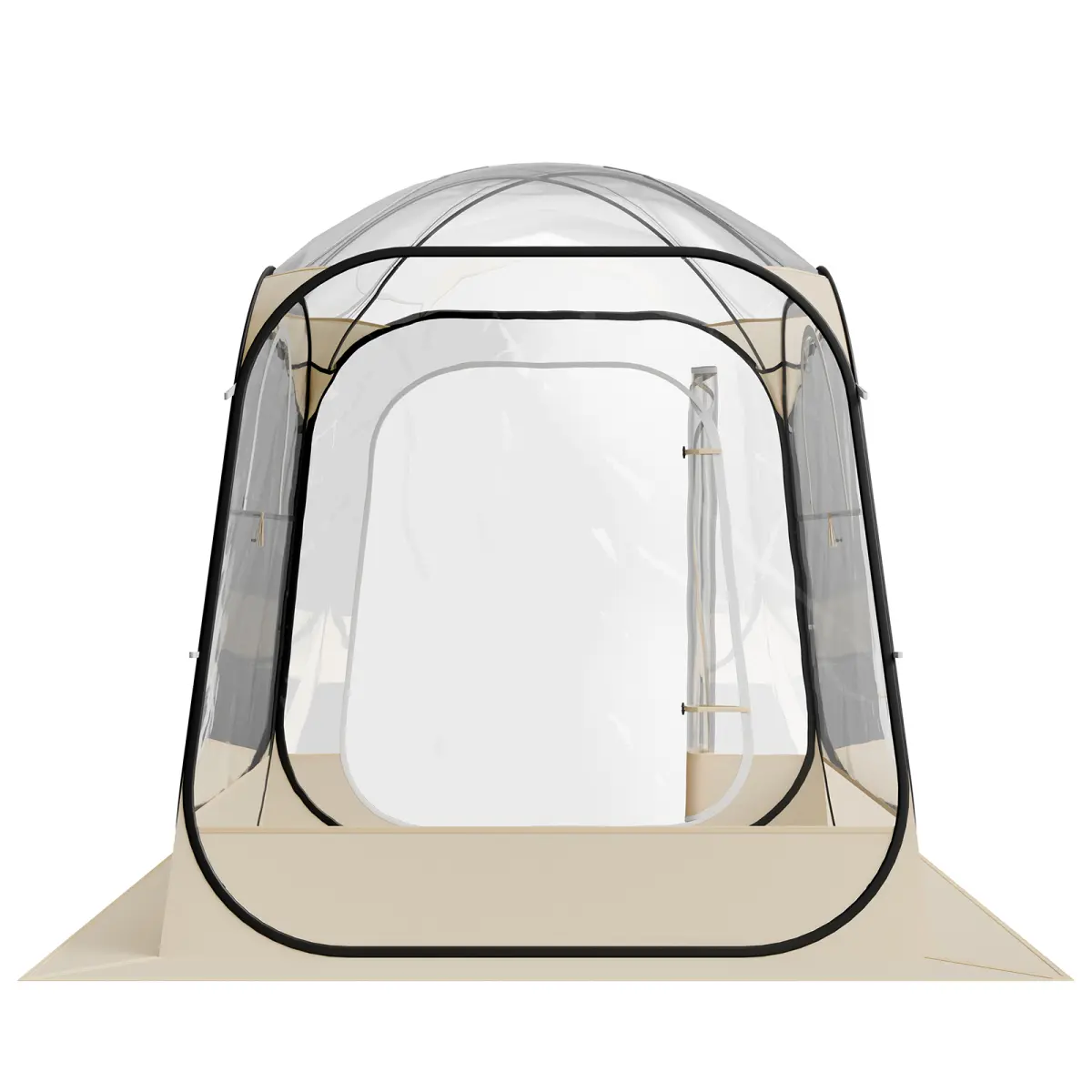 Pop up Sports Tent, 63x63 in Clear Bubble Tent for 2-4 Persons, Waterproof Outdoor Pod with Floor Mat & Top Cover, Garden Igloo Dome Tents Camping Shelter for Events Fishing Cheering On-Site