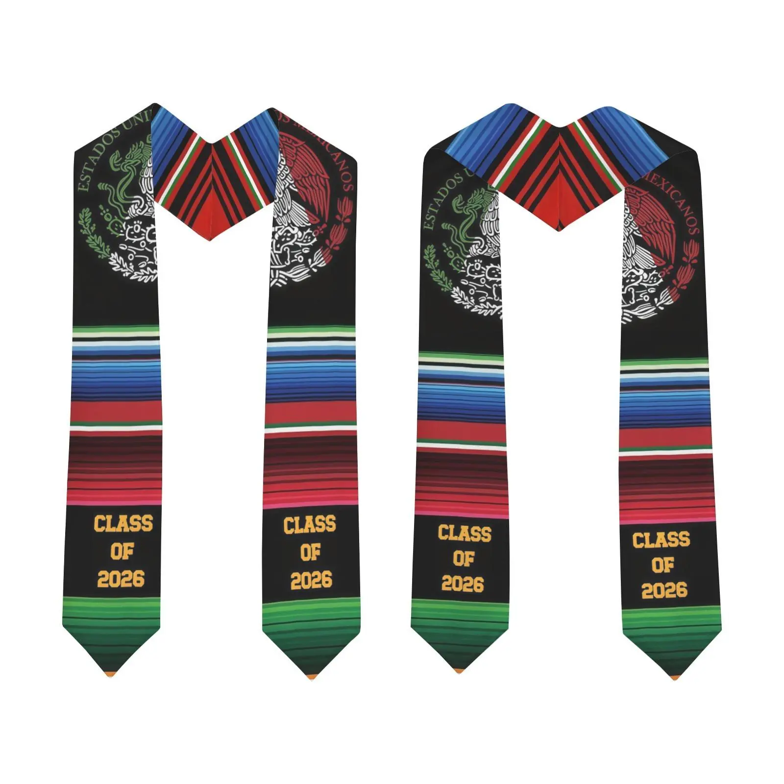 Mexican Graduation Stole | Mexican Sash for Graduation 2026 - Serape Stole | Estolas Para Graduación 2026 MexicanasEagle Graduation Stole 2026