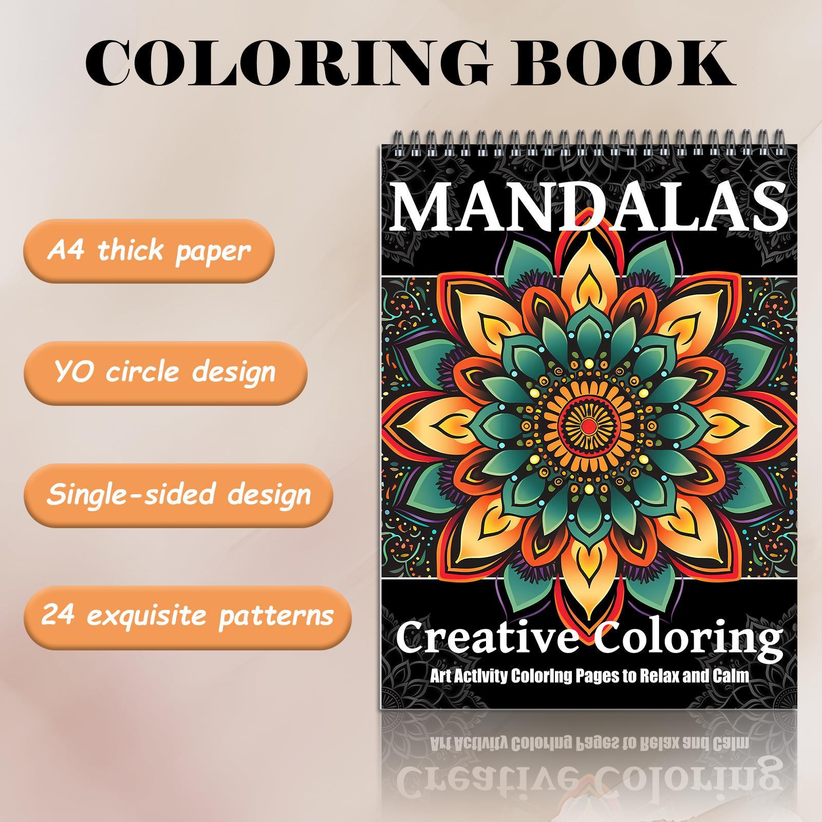 Regular Mandala Theme Coloring Painting, Diy Decorative Painting, Delicate Closed-loop Design Pattern Layered From The Inside To The Outside, Perfect Gift