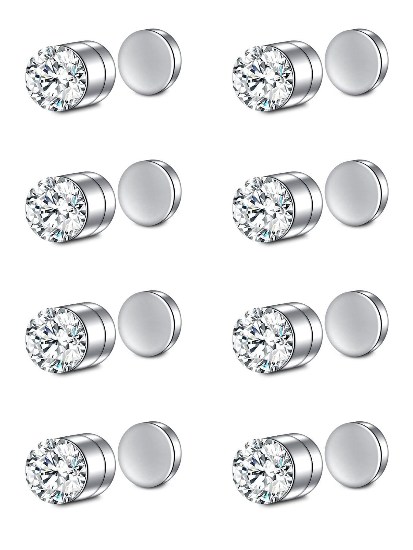 Magnetic Nose Stud, Stainless Steel Fake Nose Rings for Women & Men, Faux Lip Septum Nose Ring Set, No Piercing Body Jewelry, Non Piercing Jewelry