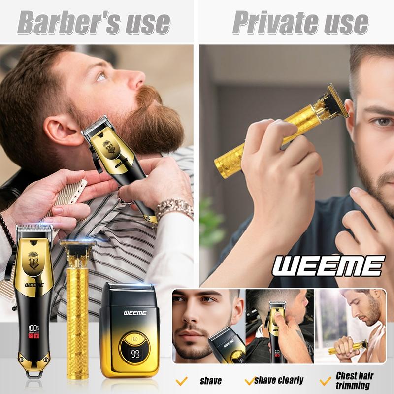Professional T-Blade Electric Shaver & Trimmer for Men, Rechargeable Grooming Tool with Built-In Battery, USB Charging Travel Shaver, Ideal Gift for Him