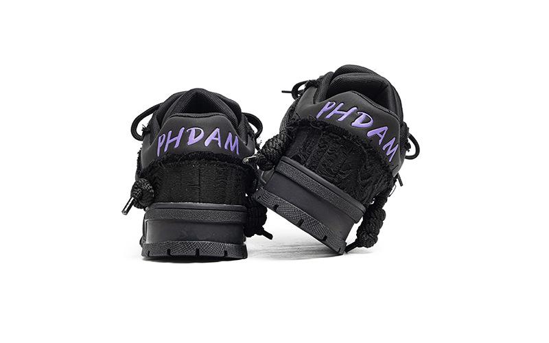 Vintage Distressed Black Platform Sneakers |   Goth Aesthetic Shoes