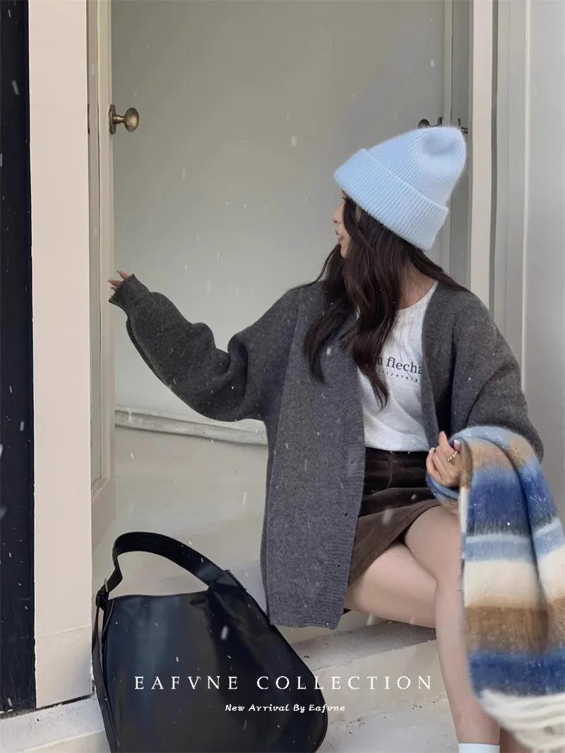 1pc Warm Knit Beanie for Men Women,Slouchy Beanie Hats Winter Knit Cap Soft Ski Hat Unisex,Thick Fisherman Cuff Plain Skull Caps