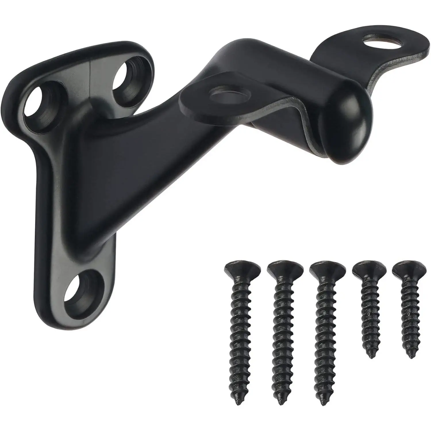 3 Pack 3" Heavy Duty Handrail Brackets, Matte Black Stair Railing Bracket, DIY Easy Installation Hardware