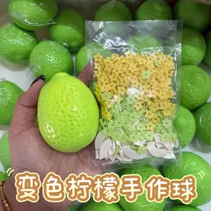 Handmade Crispy lemon Stress Ball Squeeze Toy, Color-Changing Mango Squishy Fidget Ball, ASMR Sensory Stress Relief Toy