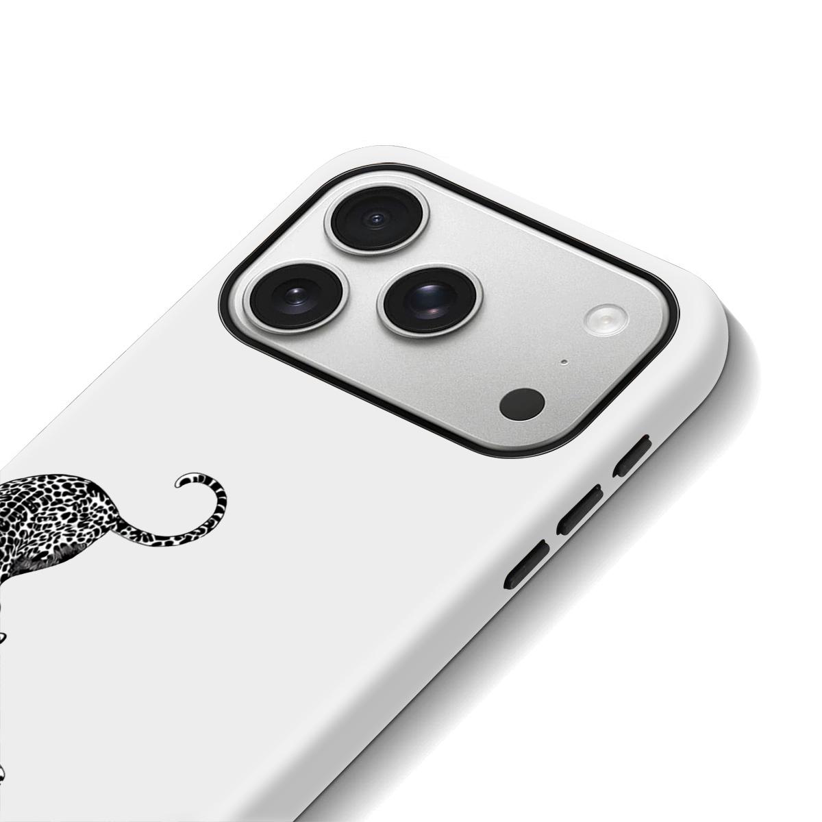 Monochrome Leopard Pattern Design Phone Case 360 Protection for iPhone 17 Pro Max/16 Pro Max /15Pro Max 15/14/13/12 & Samsung S26 /S25Ultra Trendy ins Style, Phone Accessories