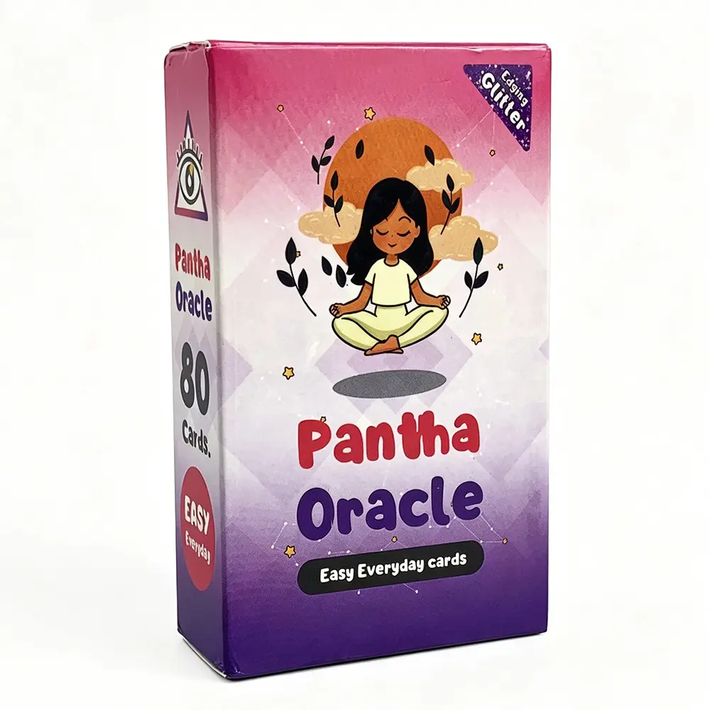 Pantha Positive Affirmation Cards, 80 Card Set, Inspirational Oracle Cards, Daily Divination, Reflection Learning, Party Meditation, Holiday Fun