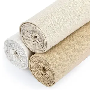 1x1.5m Linen Fabric, Solid Color Natural Linen, Ideal for Embroidery, DIY Sewing Tablecloth, Curtain Making, Cross Stitch Supplies
