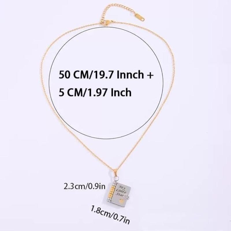 Best Mom Ever Book Necklace - Personalized 6-Page Engraved Pendant with Hidden Messages, Openable Flip Design | Adjustable Silver & 18k Gold Jewelry | Perfect Mother's Day, Birthday, Memorial Gift for Mom - A Timeless Love Letter Close To Her Heart