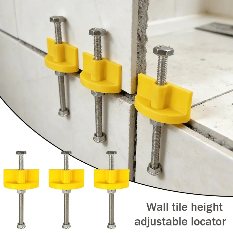 DIY floor tile leveling adjustment kit, Tile Leveling System, 3 height-adjustable supports, easy to operate, a good helper for DIY tiling, achieving professional-level flatness.