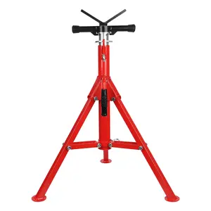 Heavy Duty 22-Ton Pin Style Car Jack Stand – Adjustable H2500 Lbs V-Head Pipe Jack Stand, Red Folding Design, 28"to 52" Adjustable Height for Indueight 13"-19", Secure Lock, Steel Support for Trucks, Cars, Trailers, Set of 2, Ideal for Home Garage Storage