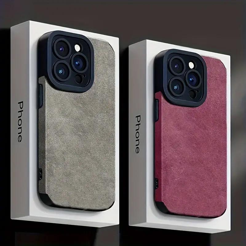 2026 New Fashion Luxurious Imitation Deer Skin Matte Phone Case, Soft Shockproof Cover for iPhone 17 Pro Max, 16, 15, 14 Plus, 13, 12 Pro Max