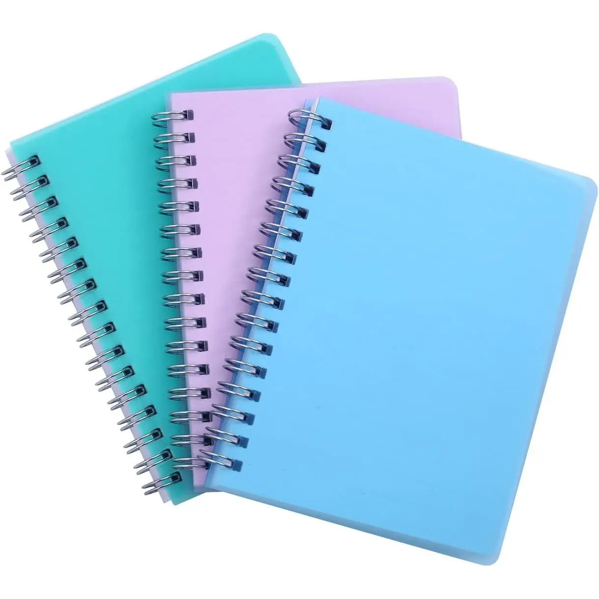 Spiral Notebook, 3 Pack Small Notebooks 4.3''x 5.7'',Mini Ruled Lined Journal, 480 Pages, College School Supplies Pocket Notebook for Work, Aesthetic  Office Supplies for Teen Girls,Boys