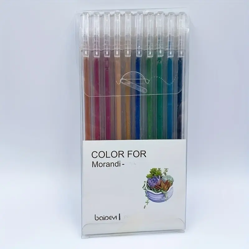10pcs Morandi Full Color Neutral Pen Set, Multicolor Markers, Highlighter Pens, Notebook Pens, Perfect for Notes and Sketches