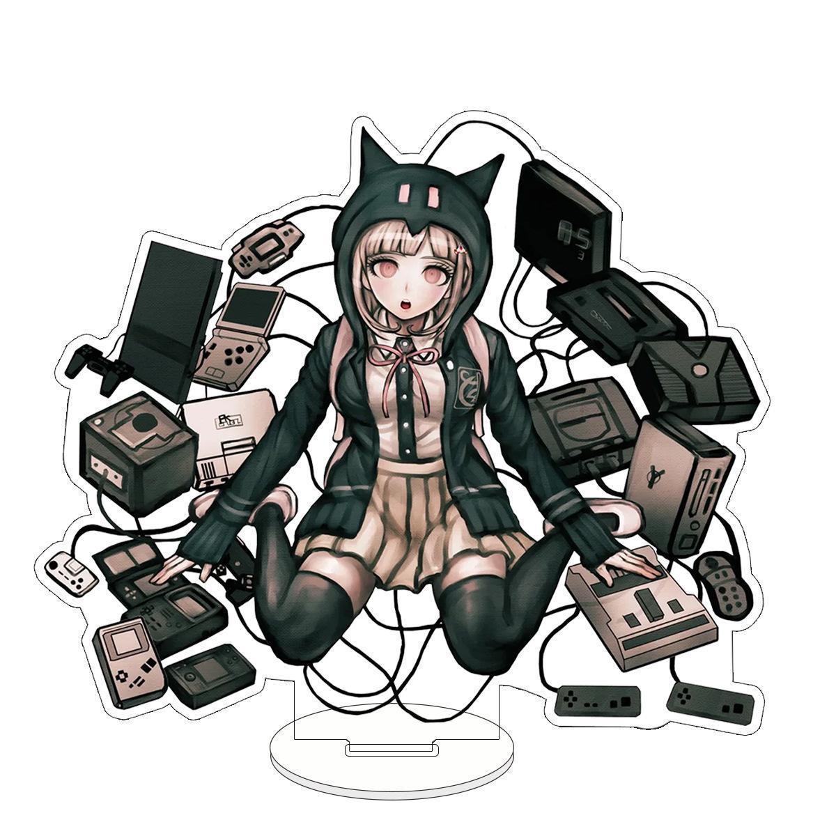 （Free shipping）Anime Game Danganronpa Figure Nagito Komaeda Kirigiri Kyouko Togami Byakuya Cosplay Acrylic Stand Model Prop Fans Birthday Gifts