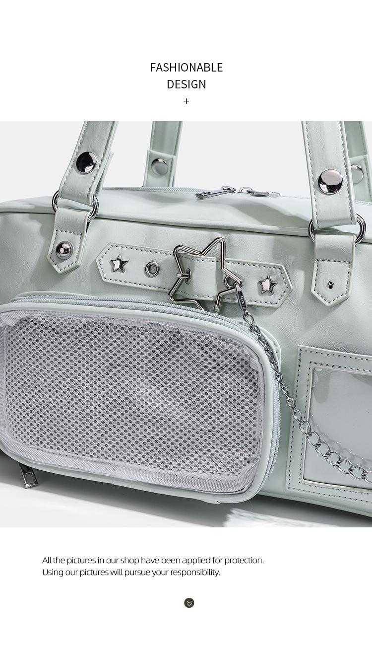 2026 New Large-Capacity Anime-Style Uniform Tote Bag, Fashionable and Simple, College-Style Shoulder Handbag for Fans