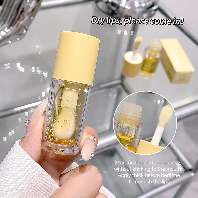 Long Lasting Lip Gloss, 4 Counts/set Moisturizing Lip Glaze, Glossy & Non-sticky Lip Stick, Plumping Lip Oil Lip Stick for Girls & Women, Makeup, Lip Gloss Plumper