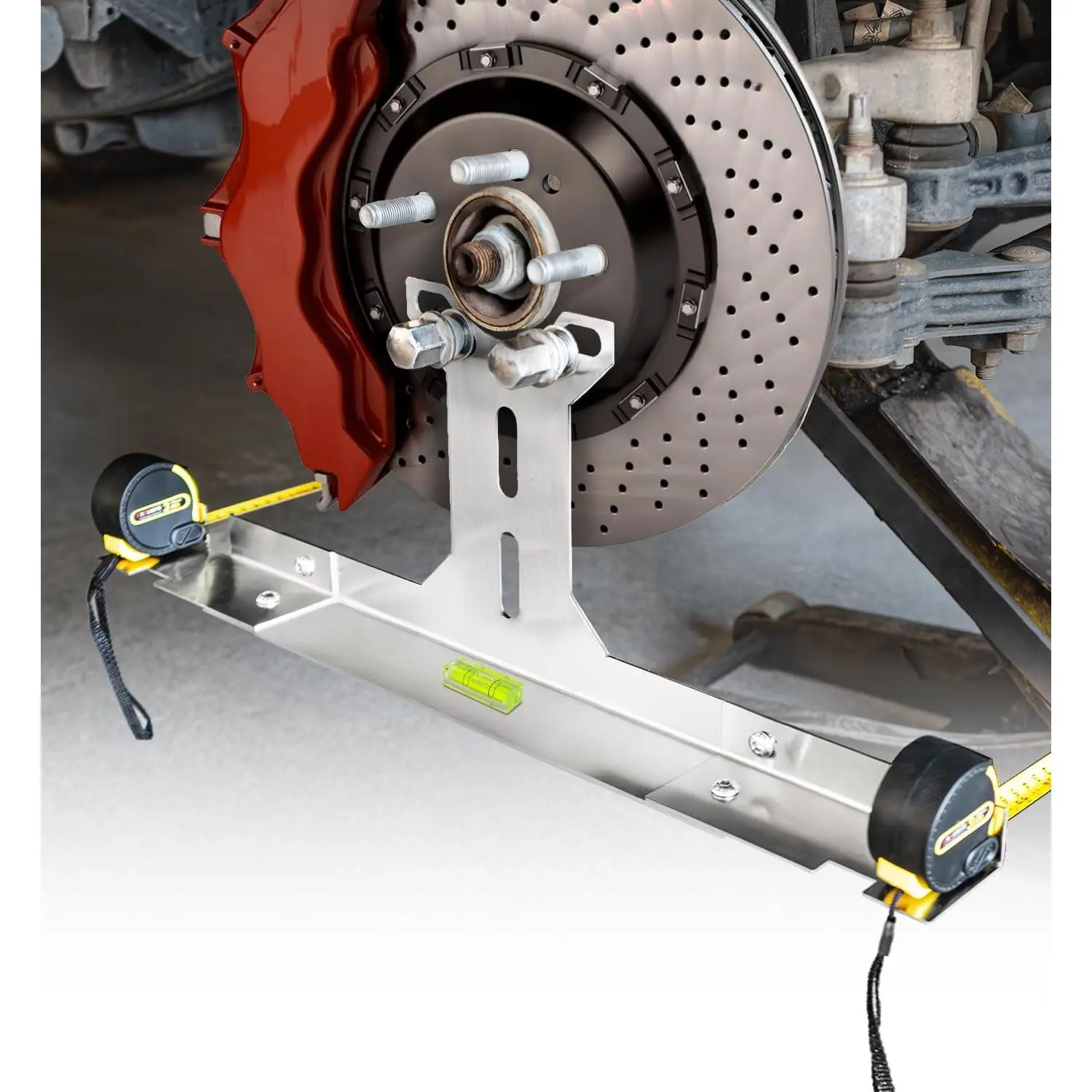Wheel Alignment Tool for DIY Toe Adjustment, Stainless Steel Toe Alignment Plates Allow One Man Operation, Quick and Easy Way to Check Toe in/Out, Fits Most Cars & Trucks(Patent Design)