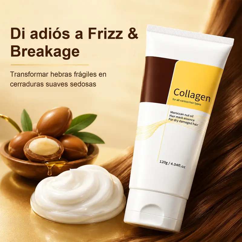 Hair Mask – Enriched with argan oil essence, it deeply penetrates the hair shaft to replenish essential nutrients and moisture. With continued use, hair becomes smooth, shiny, and restores its healthy strength and natural vitality.