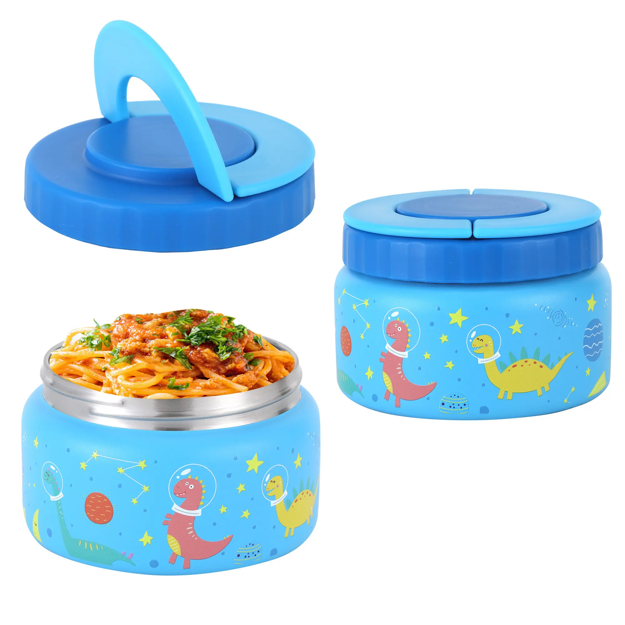 250ML Insulated Lunch Box, 304 Food Grade Stainless Steel, Leak-Proof Sealed, Cartoon Pattern Soup Bowl, Thermal Soup Container, Insulated Lunch Containers, Leakproof Insulated Lunchbox