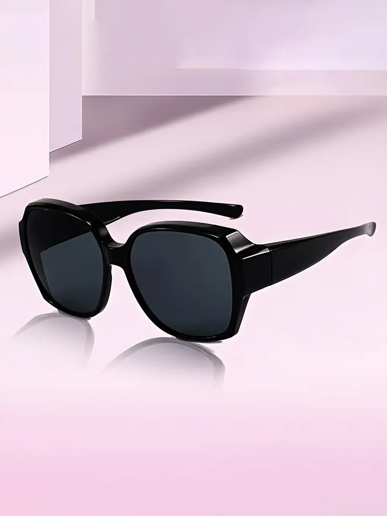 Unisex Minimalist Fit-over Sunglasses, Trendy Casual Sun Protective Sunglasses for Various Eyeglasses for Everyday Use, Fashion Accessories for Outdoor Activities