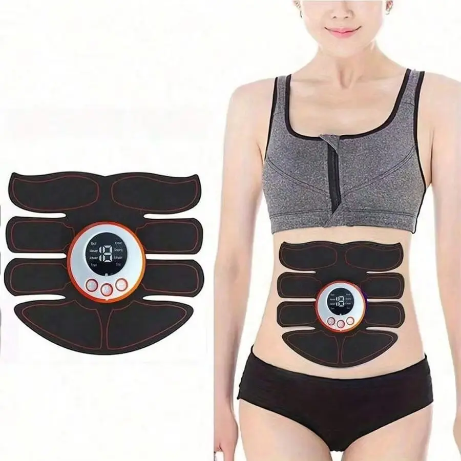 USB Rechargeable Wireless EMS Muscle Stimulator for Abs and Butt Training, Body Sculpting Trainer for Men and Women  Charging fee
