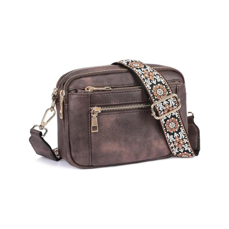 Color Block Multifunctional Zipper Crossbody Bag Square PU Shoulder Wallet Adjustable Strap Color Block Multifunctional Zipper Crossbody Bag Square PU Shoulder Wallet Adjustable Strap