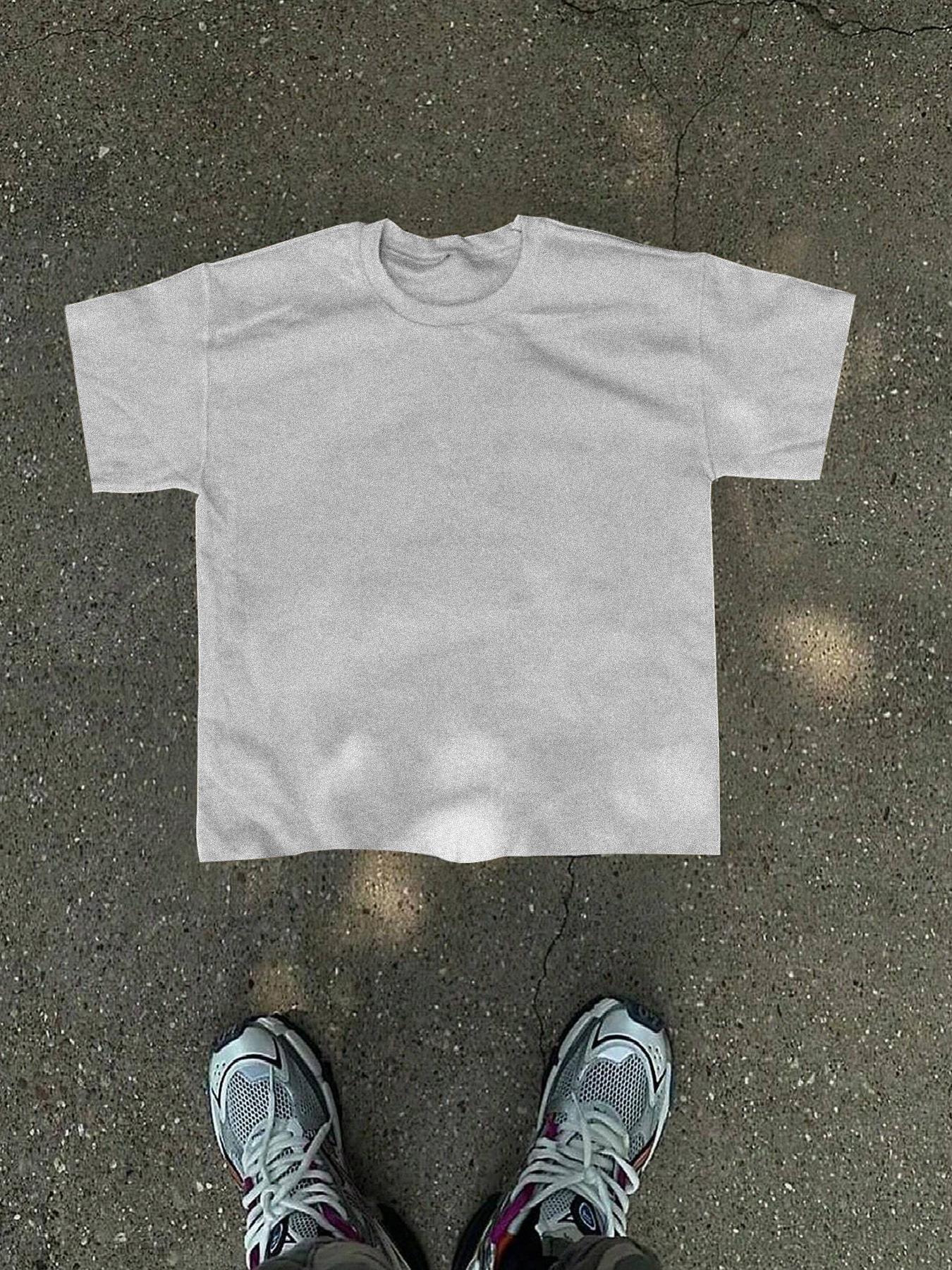 Unisex Men's Dinosaur Print Drop Shoulder Tee, Street Fashion Casual Short Sleeve Round Neck T-Shirt for Daily Wear, Men's Clothes for Summer