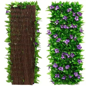 Expandable Artificial Ivy and Floral Hedge, Privacy Screen Fence, Outdoor Garden and Wedding Decor, Adjustable Wall Panel, Garden Fence Panels