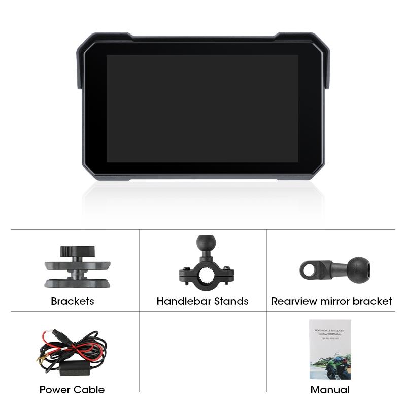 Motorcycle Screen for Wireless CarPlay/Android Auto/Mirror Link, 5 Inch IP67 Waterproof Touchscreen with Adjustable Mount, Auto-Dimming HD Display for Motorcycles, Motorcycle Accessories Motorcycle Screen for Wireless CarPlay/Android Auto/Mirror Link, 5 Inch IP67 Waterproof Touchscreen with Adjustable Mount, Auto-Dimming HD Display for Motorcycles, Motorcycle Accessories