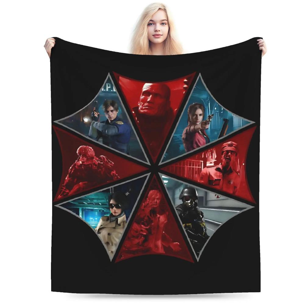 Residents Evils Leon S. Kennedy Throw Blanket Super Soft Pattern Blanket  For Living Room Camping Flannel Bedspread Bed Cover A multi-functional and beautiful blanket suitable for decoration, use and as a gift. Add some fun to your home