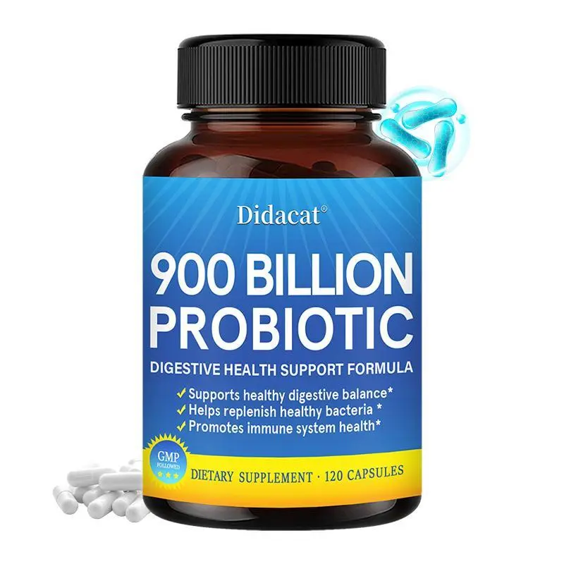 Didacat Probiotics Health Supplement - Supports Gut Health - Supports Bacterial Balance 120 Capsules