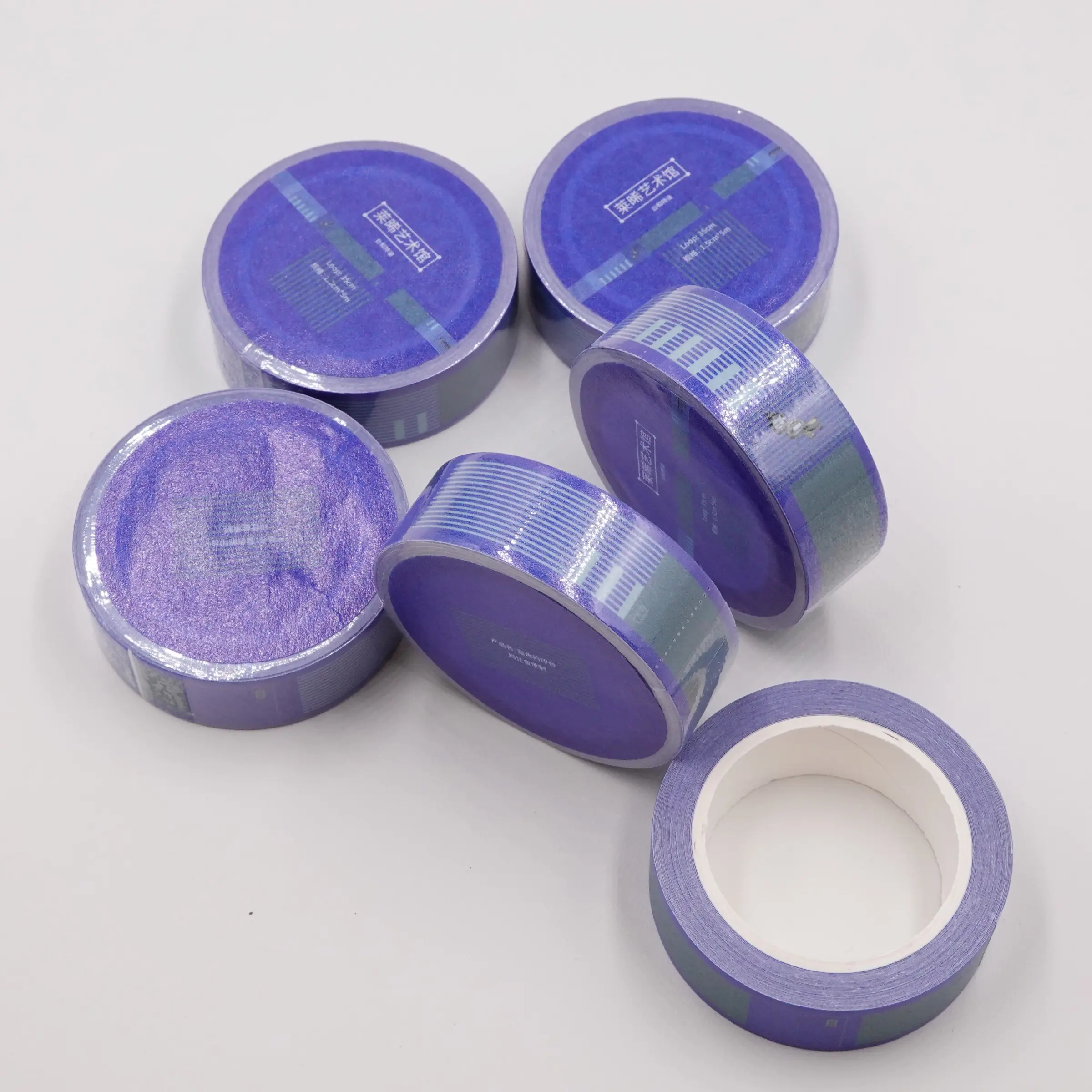 Lacey Art Original Washi Tape, Blue Patterns Masking Tapes for Arts, Journals, Planners