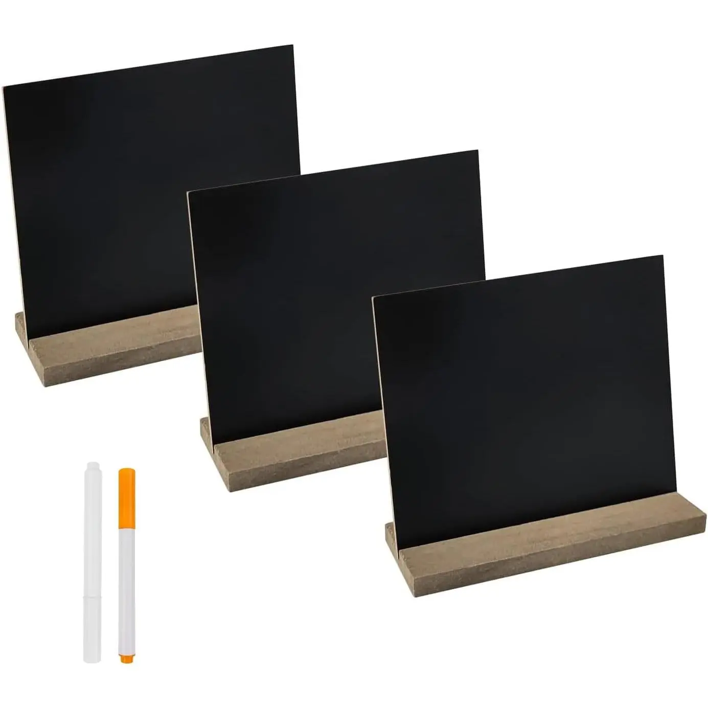 5 X 6 Inches Mini Tabletop Chalkboard Signs with  Style  Base Stands, Set of 3