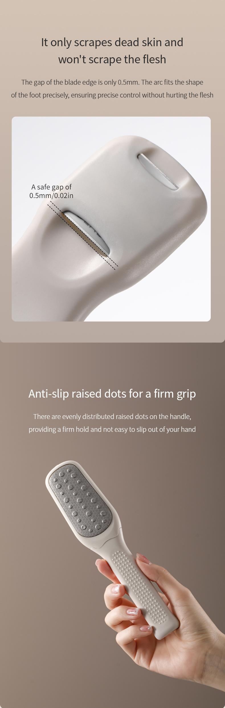 FaSoLa foot grinding tool for removing dead skin and calluses, home-use pedicure stone for scraping the soles and heels, double-sided foot scrubber