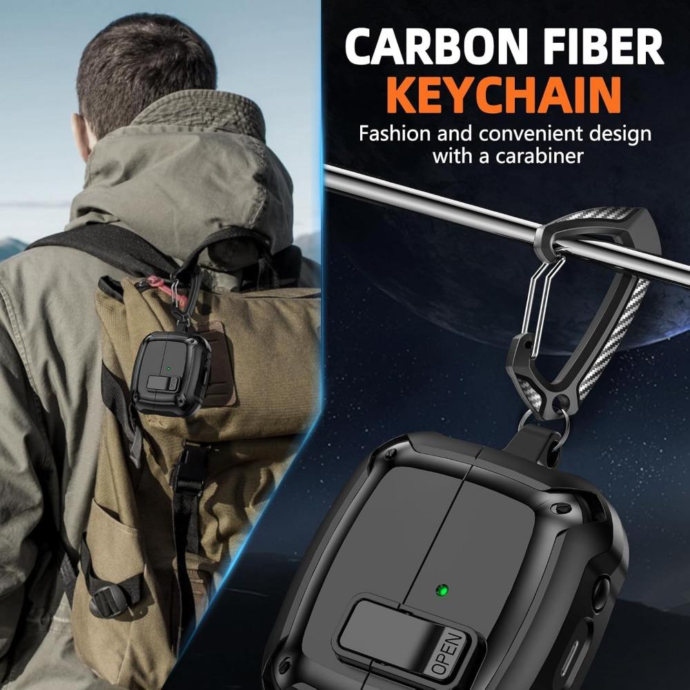 BASIC SUPPLY Compatible with Galaxy Buds 3 Pro Case(2024),Buds3 FE (2025),Buds 3 Case (2024) With Secure Lock Clip & Cleaning kit -Black