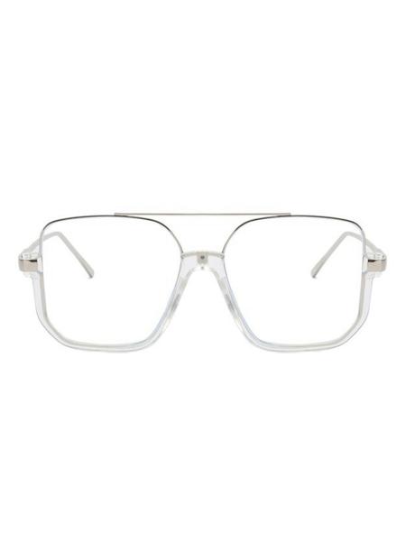 Clear Top Bar Design Square Frame Eyeglasses, Fashion Eyeglasses for Women & Men, Fashion Eyeglasses for Work, Daily Clothing Decor, Perfect for Student Daily Use, Square Eyed Glasses