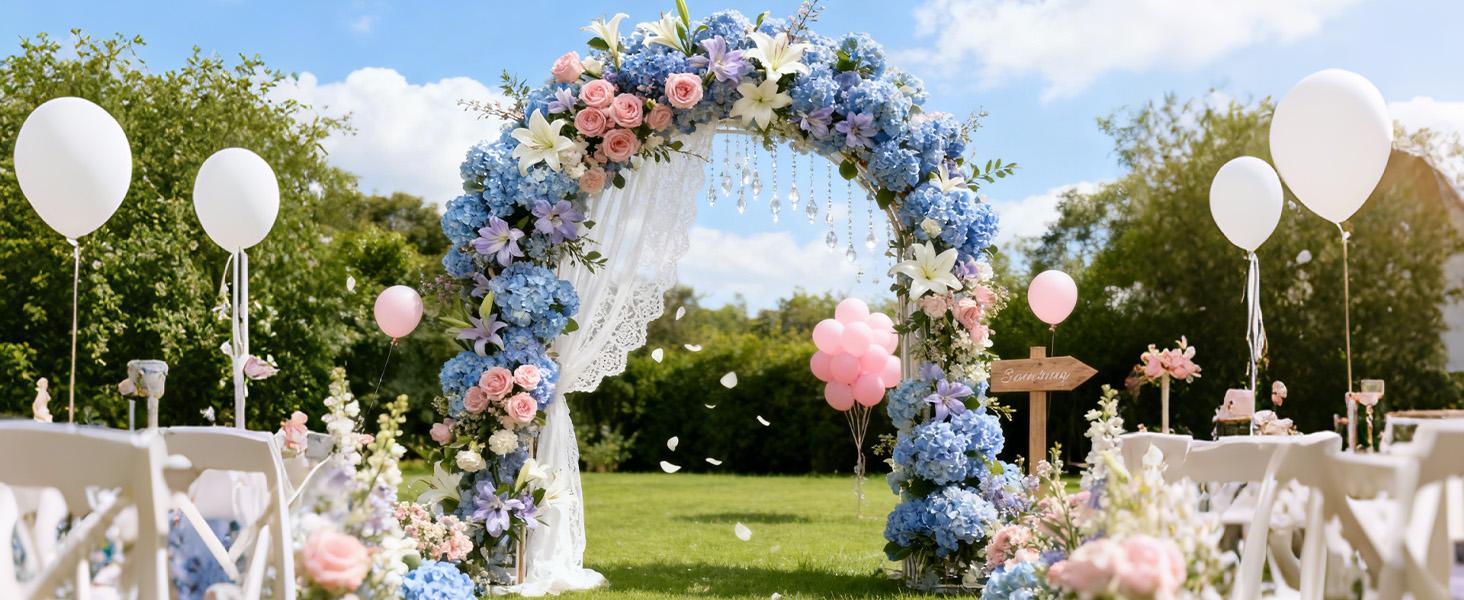 Dark Red Hydrangea Artificial Flowers Bulk, 30 Pcs Faux Hydrangea Flowers Heads, Artificial Fake Silk Hydrangea Flowers with Stems, Red Flowers Artificial for Decoration Wedding Décor