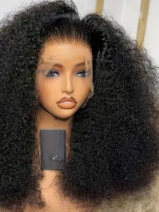 14 Inch Soft Natural Curly Wig, 13x4 Lace Front, Pre-Plucked, Heat Resistant, Synthetic Hair, Ideal for Daily Wear, Women