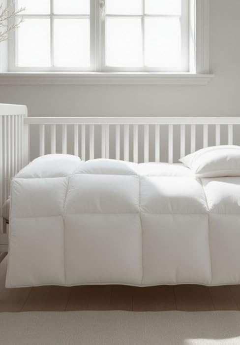 Toddler Duvet – 100% Viscose Derived from Bamboo Cover with Plush Fill – Soft, Breathable & Lightweight Child Duvet – 33x42 Inch