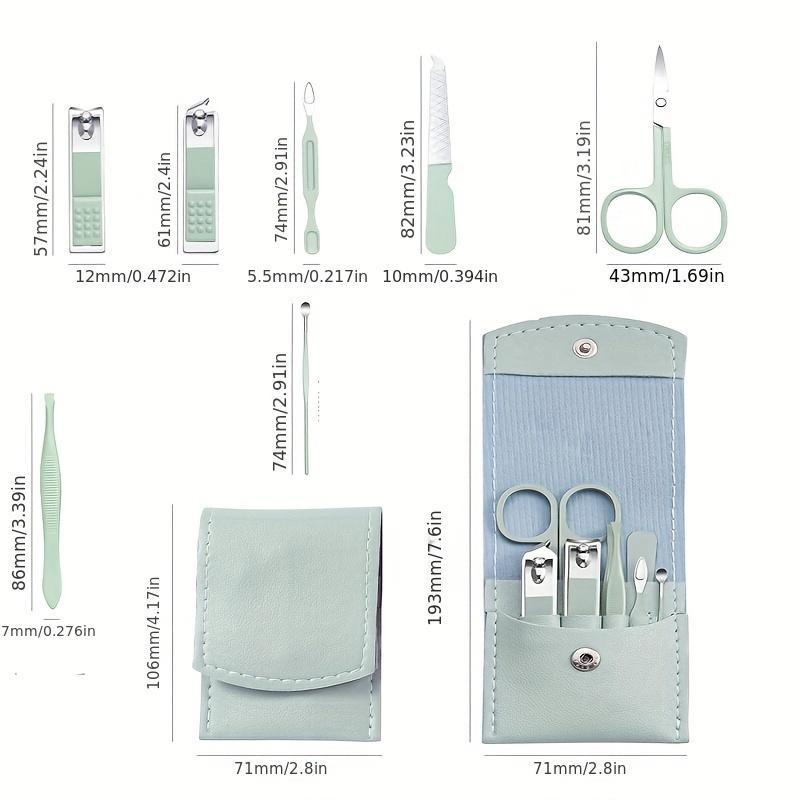 Professional Manicure Set With Storage Case, 7 Counts/set Portable Nail Clipper Set, Multifunctional Nail Care Tool For Home & Travel
