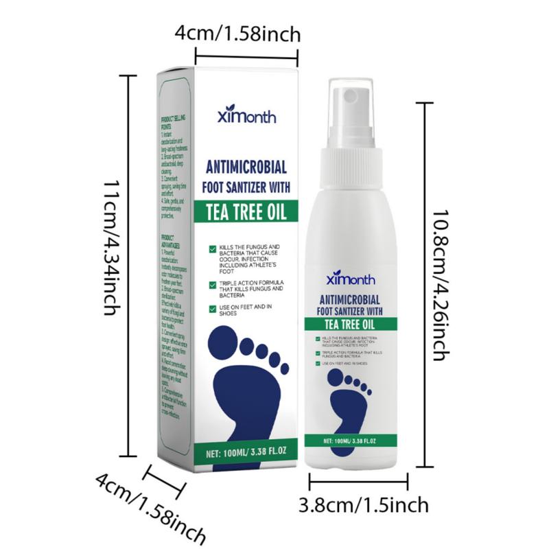 Foot Sanitizer Spray with Tea Tree Oil, 2 Counts/set Foot and Nail Sanitizer Spray, Foot Sanitizer Spray for Men and Women, Foot Care Product
