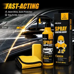 Spray coating agent；NUAN nano car coating sprayNUAN nano car coating spray Ceramic Coating Spray for Cars, 3-in-1 Waterless Wash & Wax, Hydrophobic Paint Protection, High Gloss Shine, 16oz