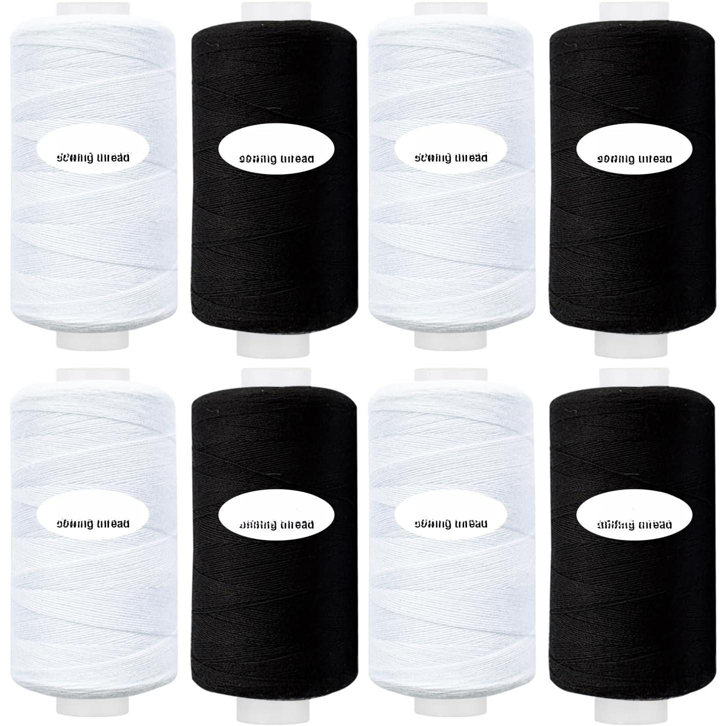 8 Spool Total 4000 Yards Sewing Thread (White)