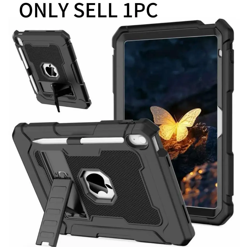 Lightweight Shockproof iPad Case for 5th/6th/air/air2, 7/8/9th, 10/11th, with Stand and Pen Holder, Durable Material Tablet Protector, Tablet Protective Cover