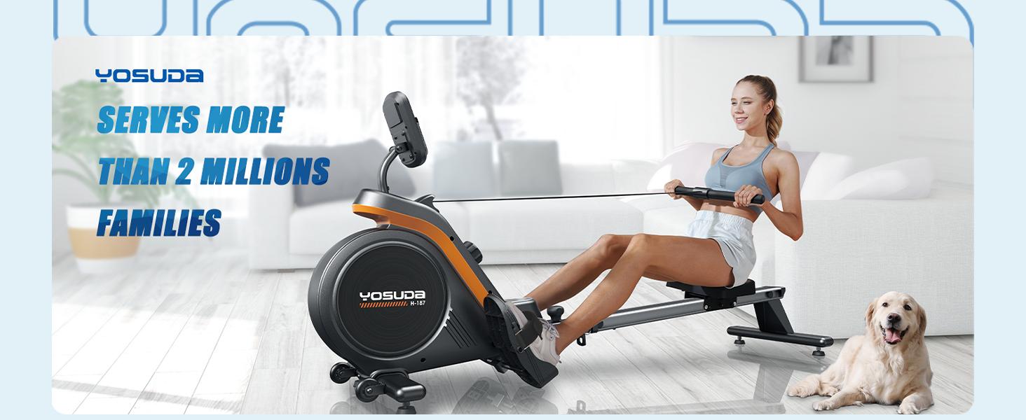 Magnetic/Water Rowing Machine 350 LB Weight Capacity - Foldable Rower for Home Use with Bluetooth, App Supported, Tablet Holder and Comfortable Seat Cushion